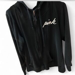 PINK Victoria's Secret Black Hoodie with Logo